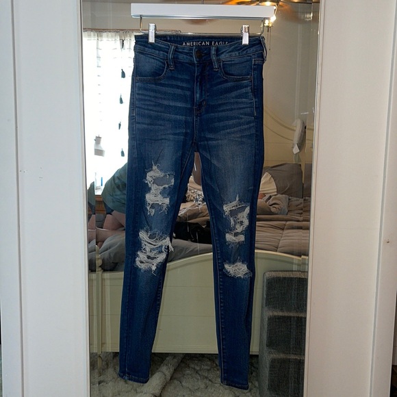 American Eagle Outfitters Denim - American Eagle Distressed Hi-Rise Jeggings